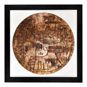 Heshi Yu Abstract Cityscape Modernist Artwork Canvas Signed