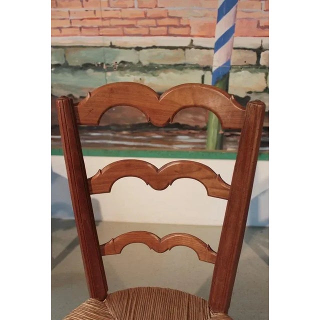 Antique Cherry Dining Chairs, Set of 5 For Sale - Image 4 of 9