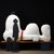 Giant Snoopy in white lacquered polystyrene with iron ears, depicted lying down with his nose up. Ideal for set designs,...