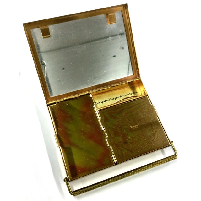 Metal Vintage Renown Volupte Brass Vanity Case For Sale - Image 7 of 12
