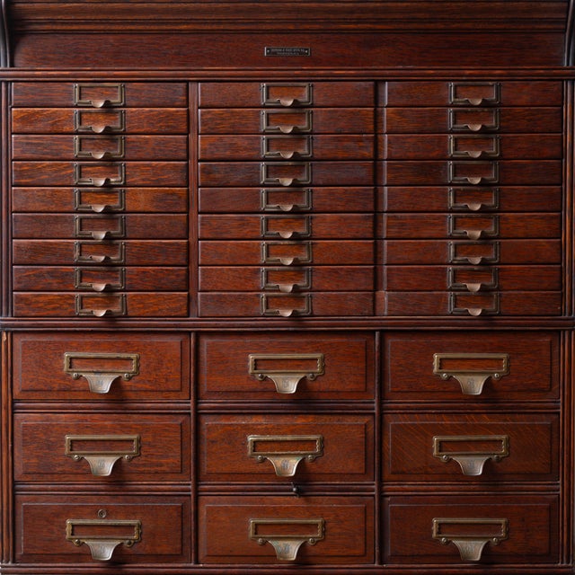 Traditional Yawman & Erbe Oak File Cabinet, c.1910 For Sale - Image 3 of 13