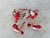 Hanging Painted Ceramic Red Cardinal Birds Set of 4 For Sale - Image 4 of 5