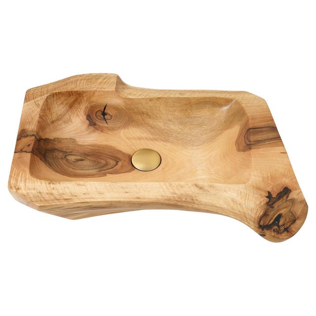 Live Edge Wood Bathroom Sink by Logniture For Sale - Image 18 of 18