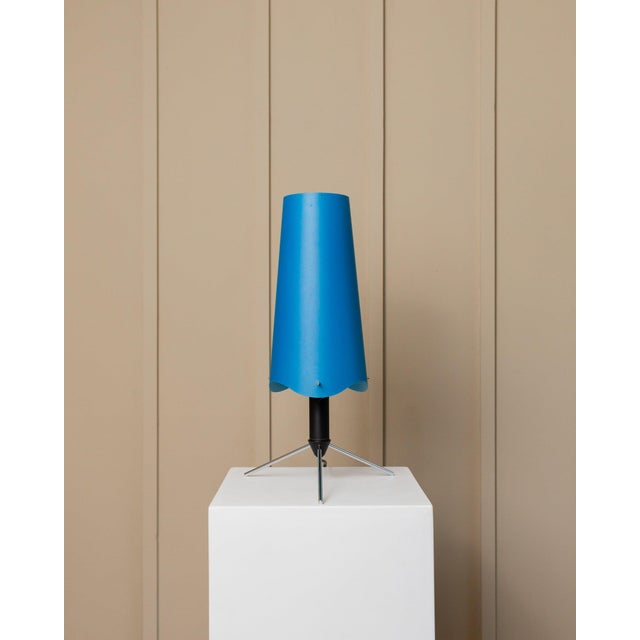 Vintage Blue Table Lamp, 1980s For Sale - Image 6 of 11