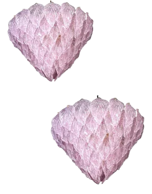 Pink Murano Glass Polar Chandelier, Italy, 1970s