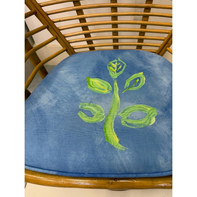 Substantial Coastal Sculptural Rattan, Reed Peacock Chair, Great Condition For Sale - Image 11 of 11