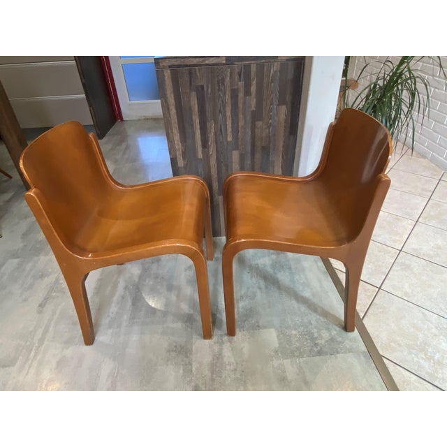 Brown Scandinavian Style Mito Chairs by Carlo Bartoli for Tisettanta, 1970s, Set of 2 For Sale - Image 8 of 18