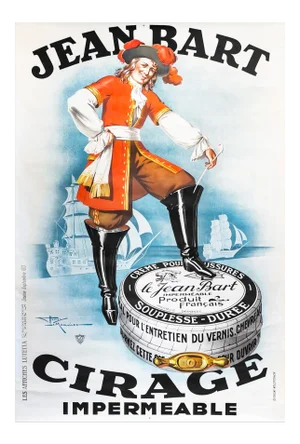 1933 Original Vintage Poster for Shoe Wax, Cirage Impermeable