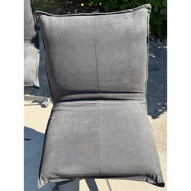 Restoration Hardware Distressed Canvas Swivel Desk Chairs, Set of 3 For Sale - Image 9 of 13