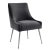 Metal Beatrix Grey Velvet Side Chair with Silver Legs For Sale - Image 7 of 7