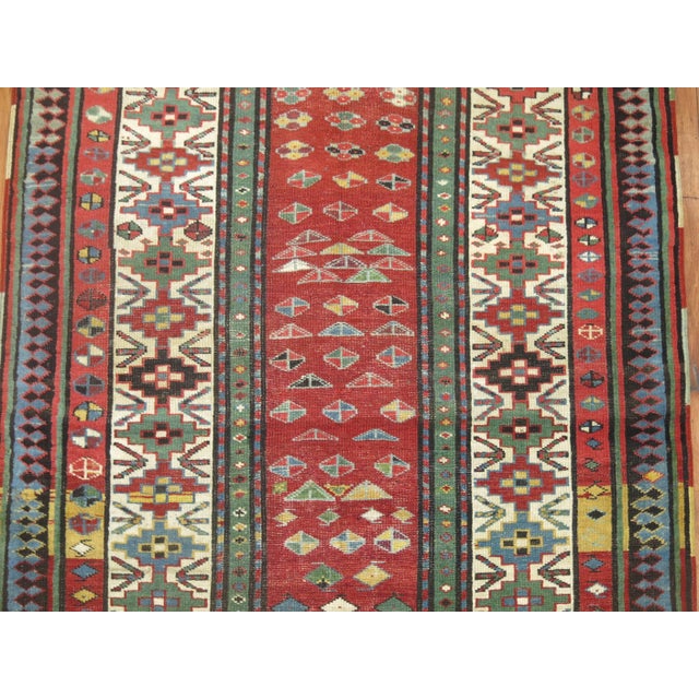Rustic 19th Century Caucasian Talish Runner For Sale - Image 4 of 6