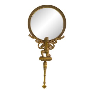 19thC French Neoclassical Bronze Vanity Mirror - 1 Pc For Sale