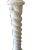 1980s 1980s White Plaster Twisted Spiral Column Floor Lamp in the Style of Michael Taylor, John Dickinson & Serge Roche and Lattice-Print Pagoda Lampshade For Sale - Image 5 of 6