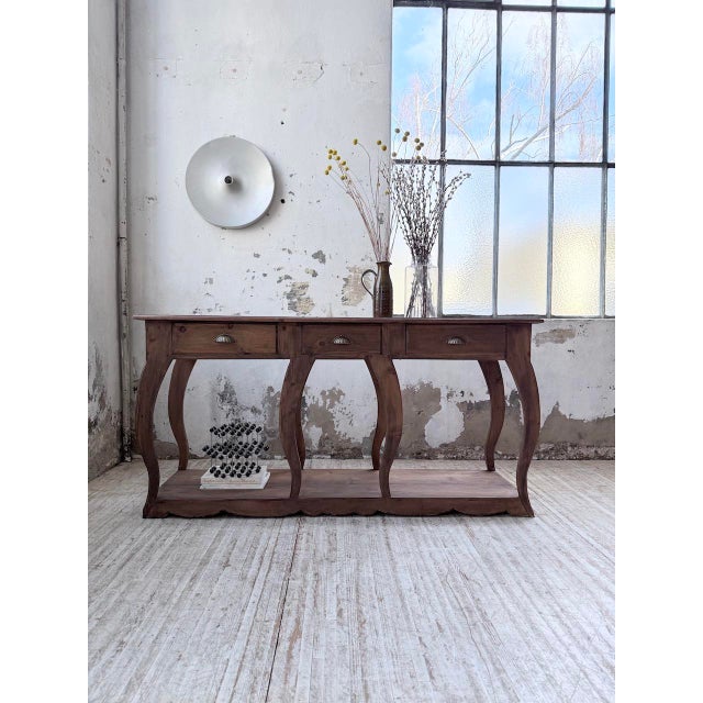 Pine Drapers Console Table, 1950s For Sale - Image 6 of 18