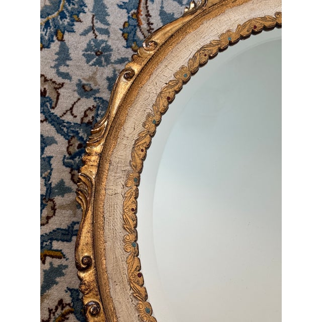 Wood 20th Century Florentine Giltwood Mirror For Sale - Image 7 of 12