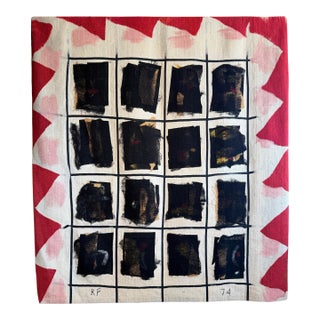 Robert Freimark “Sixteen Blacks” Monumental Textile Wall Hanging Art For Sale