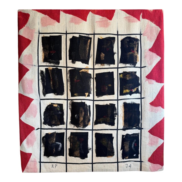 Robert Freimark “Sixteen Blacks” Monumental Textile Wall Hanging Art For Sale