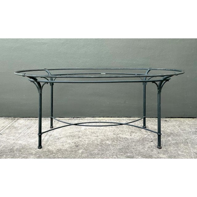 Brown Jordan Vintage Metal Oval Table For Sale - Image 9 of 12