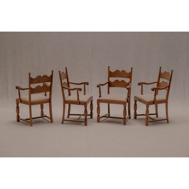 Mid-Century French Dining Chairs after Charles Dudouyt, 1950s, Set of 4 For Sale - Image 18 of 18