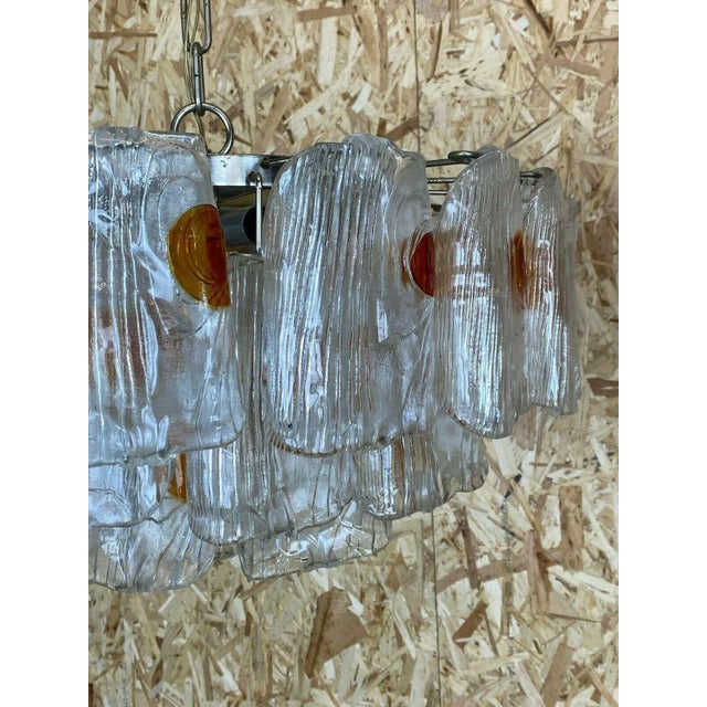 Large Murano Glass and Chrome Chandelier, 1960s For Sale - Image 10 of 13