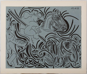 Pablo Picasso, Pique, face au taureau, Etching