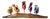Contemporary Folk Art From Mikel Davison - Colorful Birds Sitting on a Log For Sale