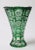 Glass Emerald Green Vase attributed to Val Saint Lambert For Sale - Image 7 of 12