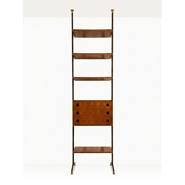 Teak Floor-to-Ceiling Bookcase, 1960s For Sale - Image 6 of 6