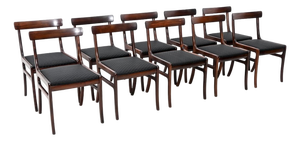 Vintage Danish Dining Chairs by Ole Wanscher, 1960, Set of 10
