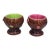 Mid-Century Pair of French Majolica Egg Cup Ferlay Vallauris For Sale
