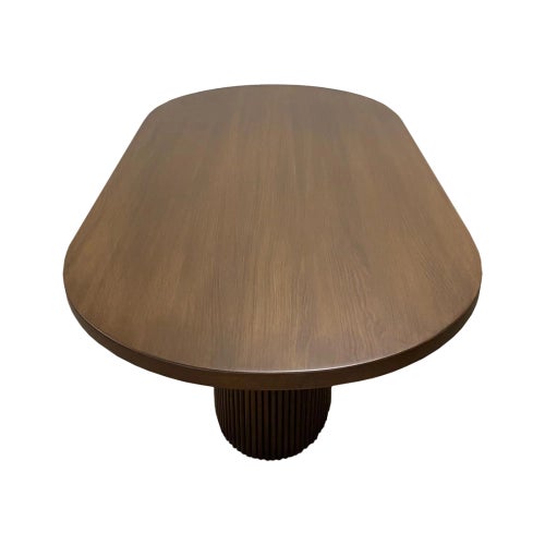 Enhance your dining space with our exquisite Solid Beech Wood Dining Table featuring stylish slatted leg. This beautifully...