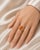 Late 20th Century Size 9 14K Two Tone Gold Cabochon Amber Diamond Floral Ring Band For Sale - Image 4 of 4