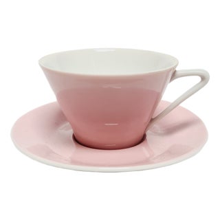 Postmodern Porcelain Cup and Saucer, Austria, 1960s, Set of 2 For Sale