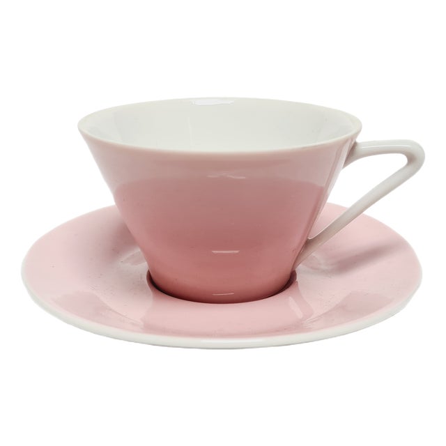 Postmodern Porcelain Cup and Saucer, Austria, 1960s, Set of 2 For Sale