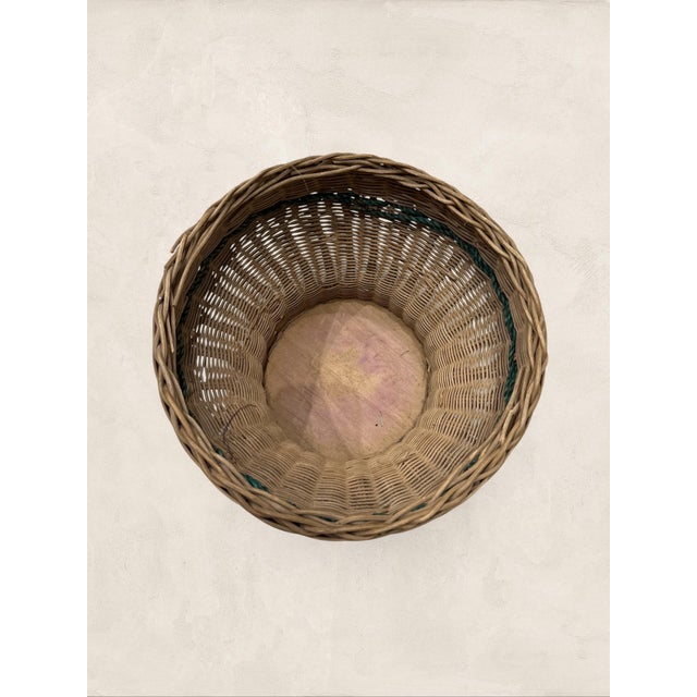 Vintage English Woven Basket Planter. Sturdy and quietly beautiful, this woven basket planter has the kind of honest...