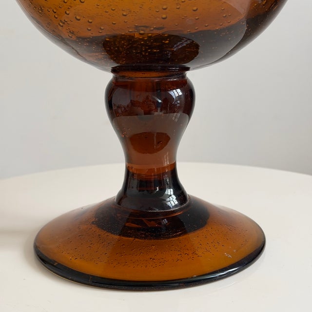Blown Glass Salad Bowl from the Biot Glassworks, in Good conditions. Designed 1950 to 1959