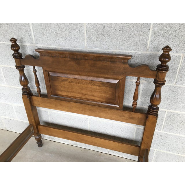 Ethan Allen Classic Manor Maple Twin Poster Bed (Finish 204) Chairish