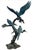Metal 1980s Monumental Verdigris Bronze Parrots Sculpture on Tree Trunk Base For Sale - Image 7 of 12