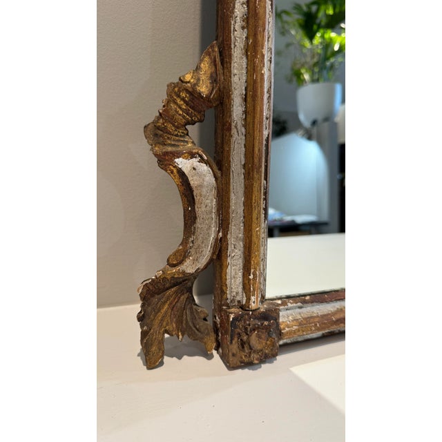 Large Antique Ornate Gilded Wall Mirror For Sale In New York - Image 6 of 6