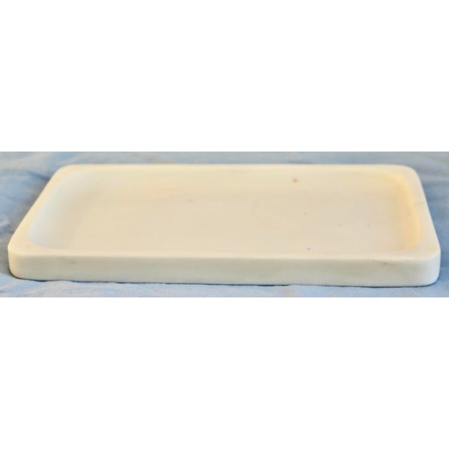 Italian Ivory White Marble Tray 10 inch x 5.5 inch x .75 inch. Ideal place in your room to display your favorite...