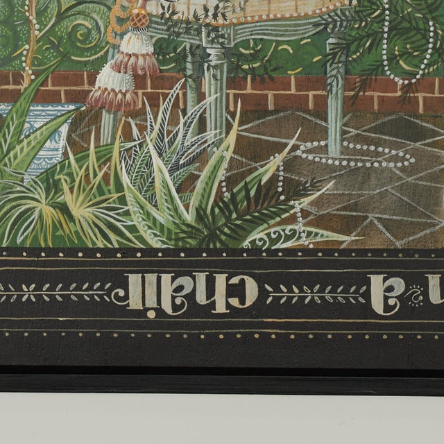 Pair of Vintage Whimsical Paintings of Dogs in Decorative Frames by Stephanie Hoppen For Sale - Image 10 of 18