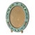 Antique Italian Floral Micro Mosaic Miniature Oval Picture Frame - Early 20th Century With Brass Rope Edging For Sale
