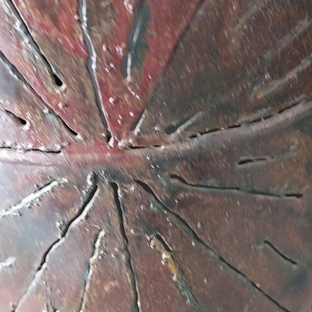 Mid 20th Century Midcentury Brutalist Pierced Metal Pendant Light For Sale - Image 5 of 9