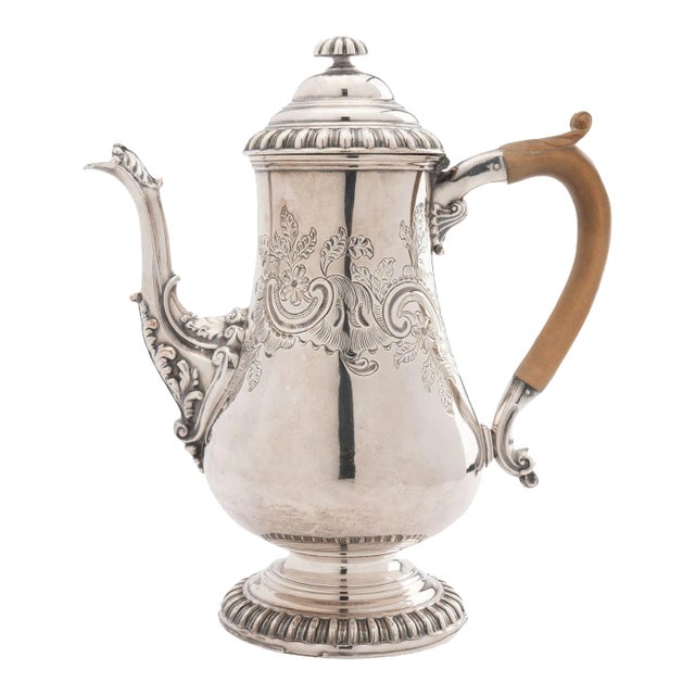 English Georgian Pyriform Sheffield Coffee Pot, C. 1750 For Sale