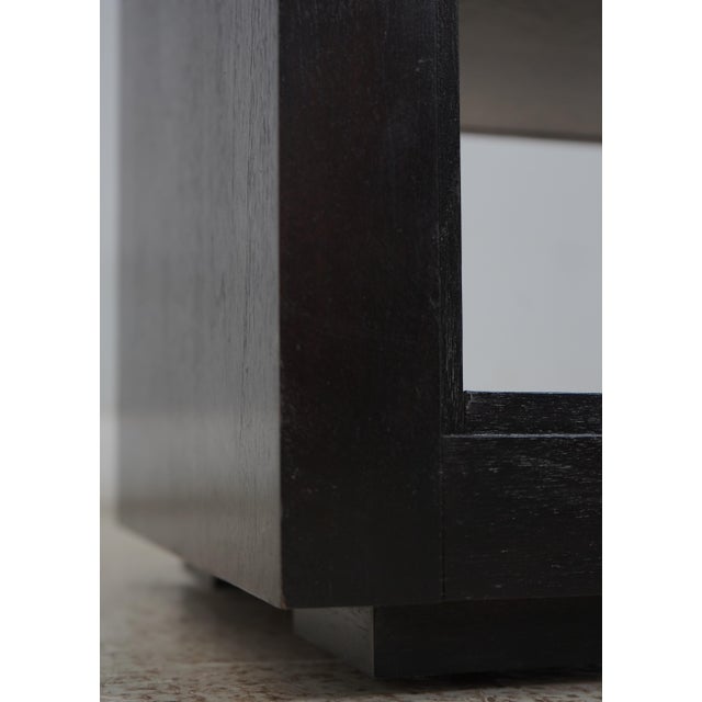 Pair Century Modern Design Large Glass Top Nightstands For Sale - Image 11 of 12