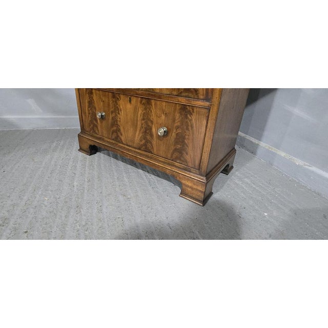 Small Mahogany Linen Press, 1900s For Sale - Image 15 of 18