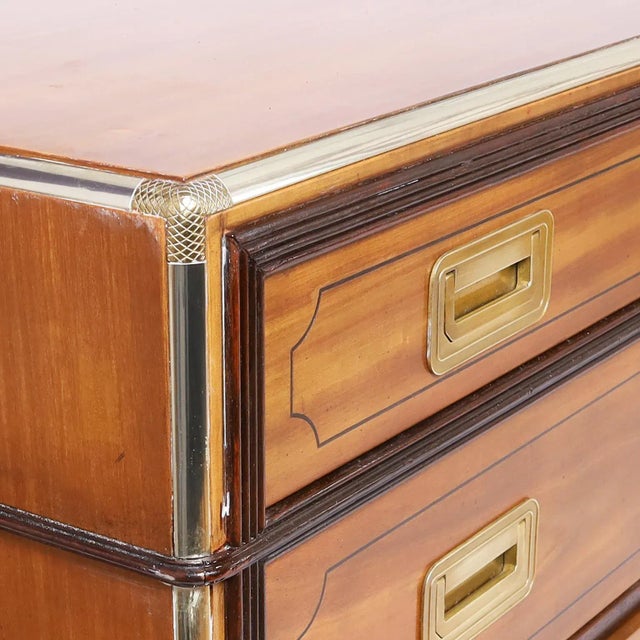 Wood Campaign Style Desk or Credenza For Sale - Image 7 of 11