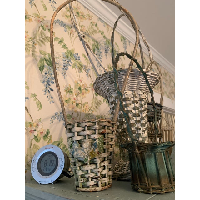 Antique Barbola Roses Funeral Basket For Sale In Seattle - Image 6 of 10