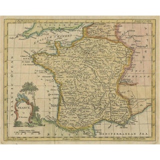 Antique Map of France by Kitchin, 1770s For Sale