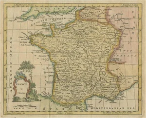 Antique Map of France by Kitchin, 1770s